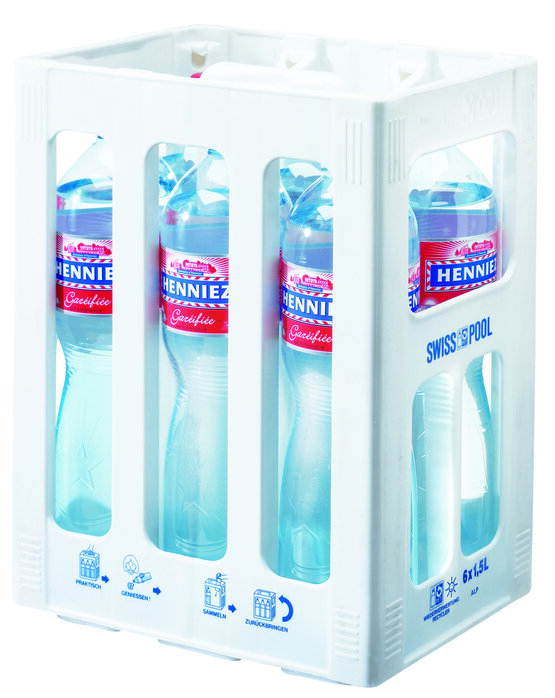 Henniez rot 1.5 L PET EW mit Kohlensäure Har. Dep. 5.-