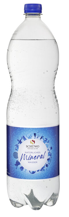 SCHÜWO Mineralwasser blau MIT Kohlensäure 1.5 L PET EW Har.Dep. 5.--