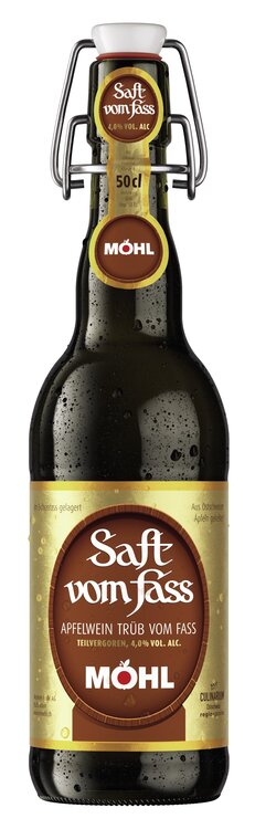 Möhl Saft vom Fass TRÜB Bügelflasche Depot -.50