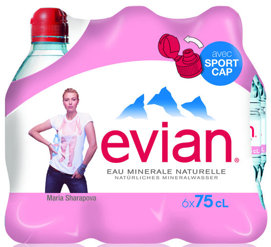 Evian 75 cl EW-PET mit Sportverschluss 6-Pack