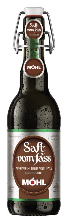 Möhl Saft vom Fass TRÜB alkoholfrei 0.5% Bügelflasche Depot -.50