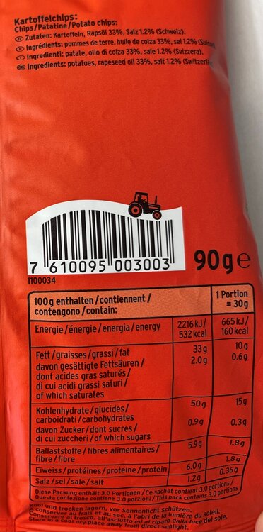 Zweifel Original Chips Nature Normal 90g