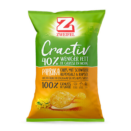 Zweifel Cractiv Chips Paprika 160g
