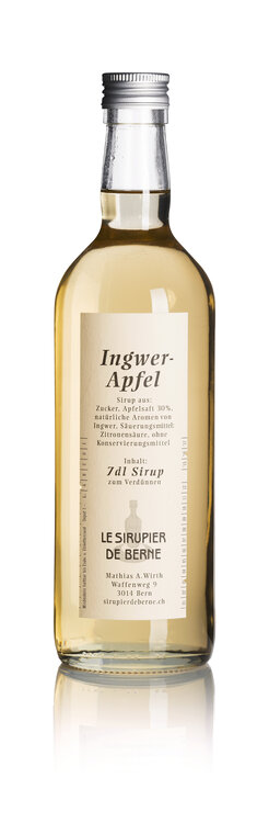 Ingwer-Apfel Sirup 70 cl Le Sirupier de Berne Fl.Depot Fr. 1.- (ehem. Faun) 