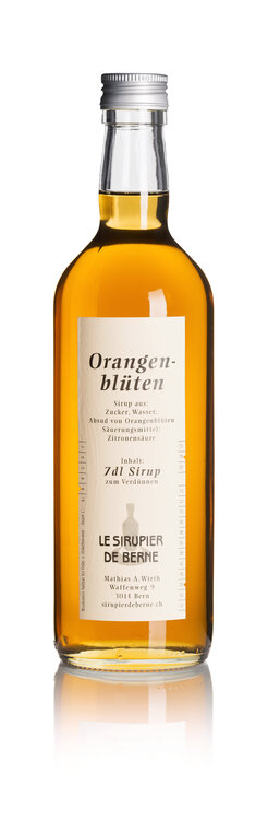 Orangenblüten Sirup 70 cl Le Sirupier de Berne Fl.Depot Fr. 1.- (solange Vorrat)