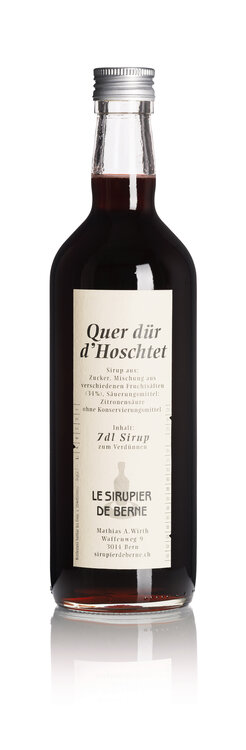 Quer dür d'Hoschtet Sirup 70 cl Le Sirupier de Berne Fl.Depot Fr. 1.-