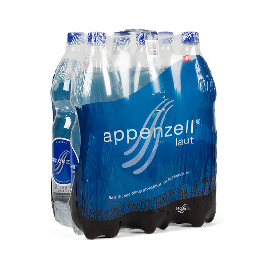 Appenzell Mineral laut (blau) mit Kohlensäure 1.5 L PET 6-Pack