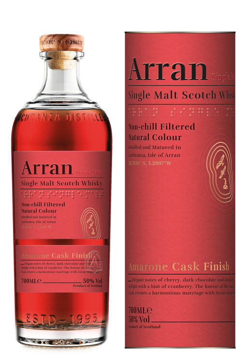 Whisky Arran Single Amarone Cask Finish 50° Isle of Arran (solange Vorrat, voraussichtlich ab Ende Mai 2026 wieder erhältlich)