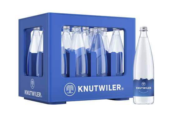 Knutwiler Mineral blau 75 cl mit Kohlensäure