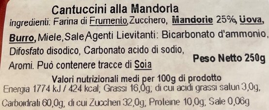 Cantuccini alla mandorle rote Geschenkpackung 250 g IMEX
