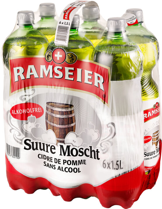 Ramseier Suure Moscht klar alkoholfei 1.5 L EW PET 6-Pack