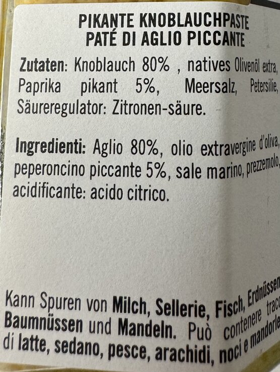 Pate di aglio piccante 100 g