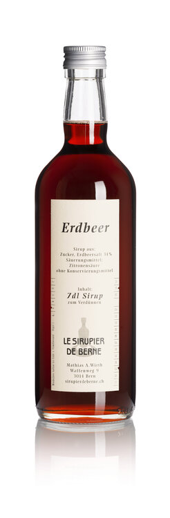 Erdbeer Sirup 70 cl Le Sirupier de Berne Fl.Depot Fr. 1.- 