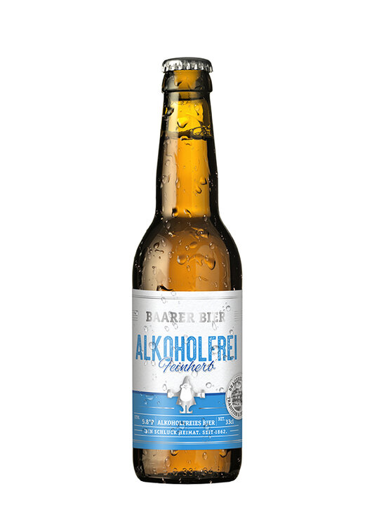 Baarer Bier alkoholfrei 0.5% feinherb Brauerei Baar 33 cl Mehrweg 