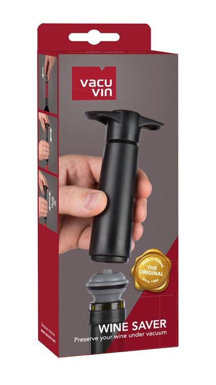 Wine Saver Pumpe + 2 Zapfen schwarz