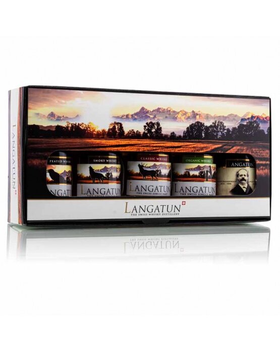 Langatun Whisky 5 x 5cl Miniature Geschenkbox