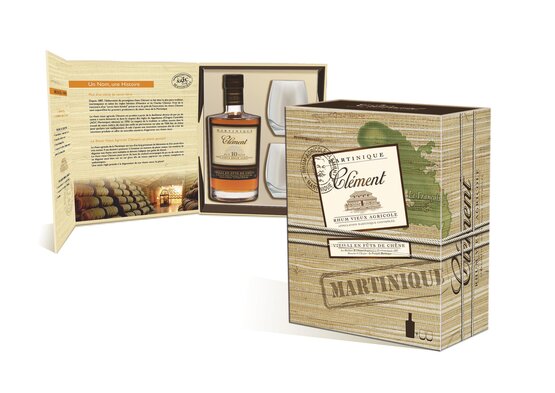 Rum Clément 10 years Geschenkpackung mit 2 Gläsern (solange Vorrat)