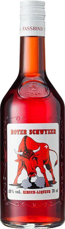 Roter Schwyzer Liqueur Fassbind mit Urschwyzer Kirsch