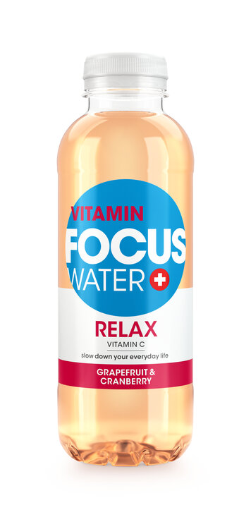 Focuswater Rot Relax Grapefruit & Cranberry EW PET, 6-Pack