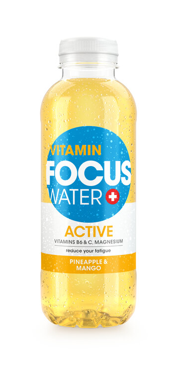 Focuswater Active Exotic Ananas & Mango PET, 6-Pack