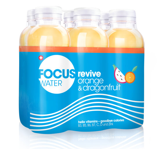 Focuswater Revive Orange & Dragonfruit EW PET, 6-Pack