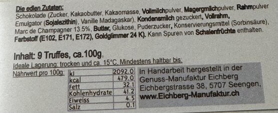 Champagner-Truffes mit Goldstaub Eichberg 159 g