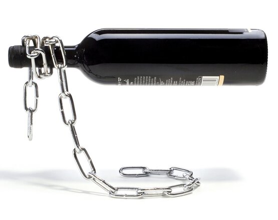 Weinhalter "Zauber-Kette" (ohne Weinflasche)