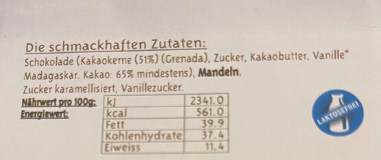Bruchschoggi Amande Vanille Eichberg 140g