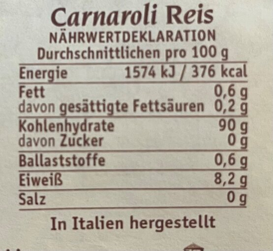 Riso Carnaroli 500 g