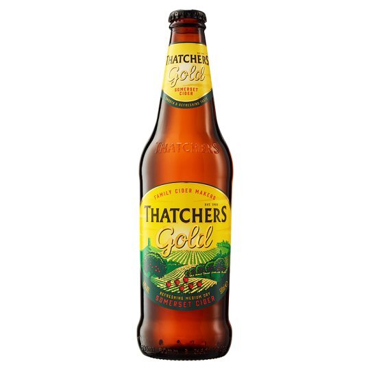 Thatchers Gold Cider mit Alkohol EW Glas