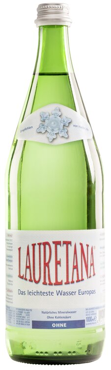 Lauretana Mineral ohne Kohlensäure 1 Liter Glas