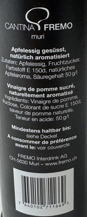 Balsamico di Mele 25 cl Cantina Fremo Muri