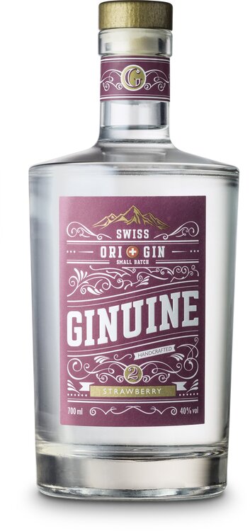 Gin Ginuine Strawberry Swiss Small Batch Gin