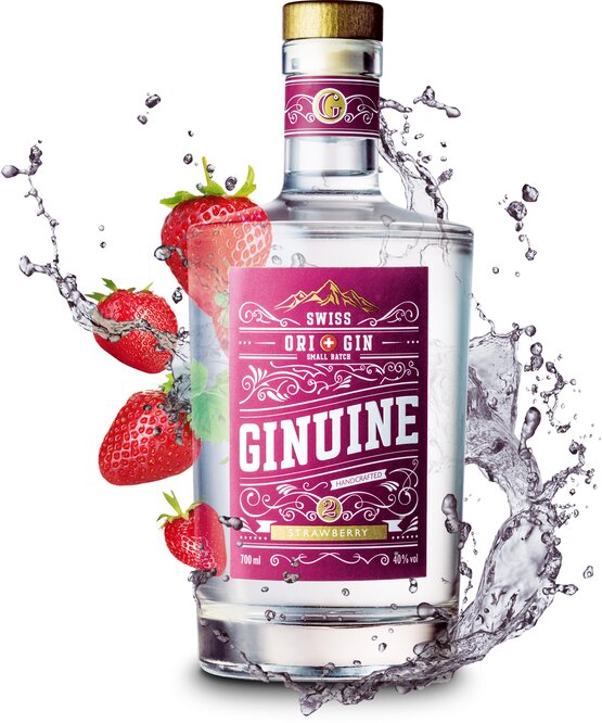 Gin Ginuine Strawberry Swiss Small Batch Gin