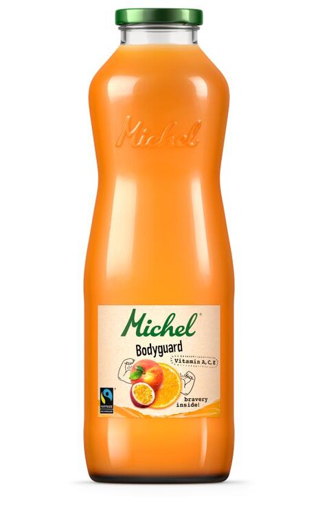 Michel Bodyguard Fairtrade 1 L Glas MW 6er Harass ACE-Drink Multivitamin