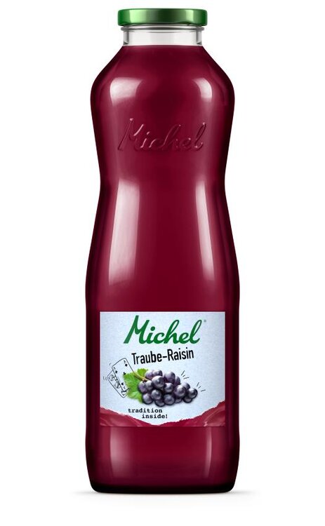 Michel roter Traubensaft 1 L Glas MW 6er Harass