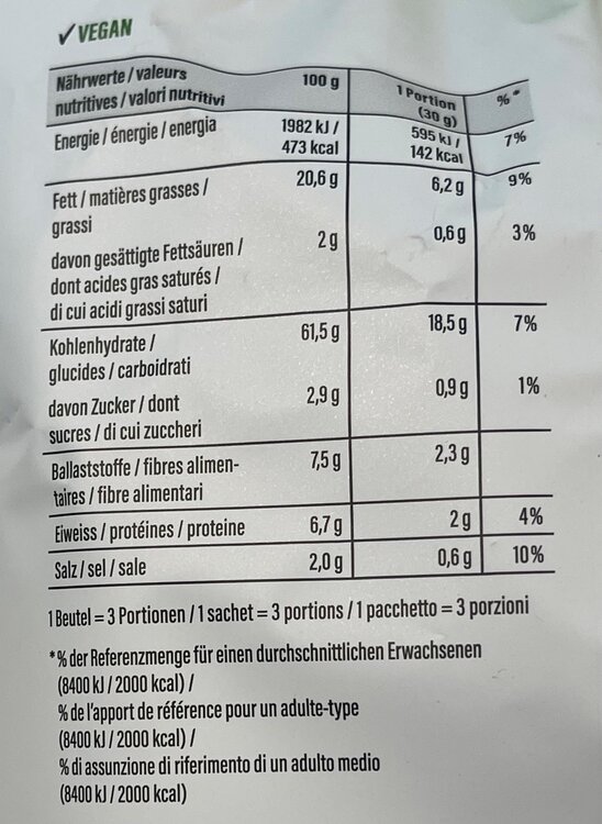 Brewbee Tschipps aus Gerstenmalz gewürzt mit Rosmarin und feinen Kräutern 90g
(1 Karton = 20 Säckli)