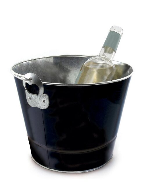 Bierkühler aus Metall schwarz