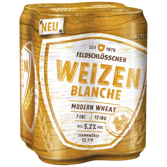 Feldschlösschen Weizen / Blanche 50 cl Dosen 4-Pack