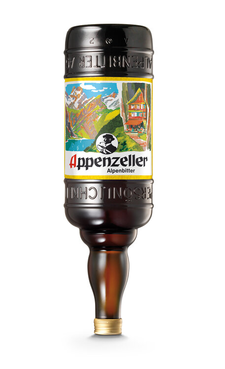 Appenzeller 4 L Alpenbitter Grossflasche für Wandhalter