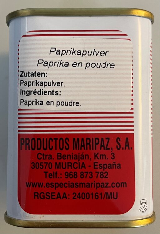 Paprika Pulver in der Dose 75 g