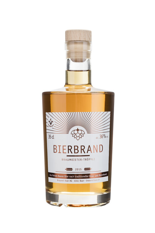 Baarer Bierbrand  Braumeister-Tröpfli Brauerei Baar 35 cl