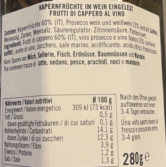 Kapernäpfel in Wein 280 g