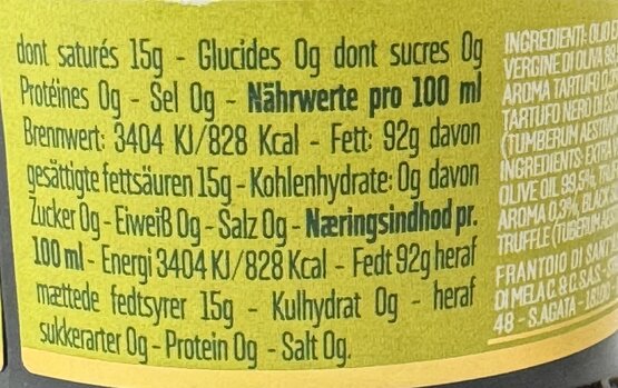 Olivenöl Tartufo Frantoio Sant'Agata 100 ml