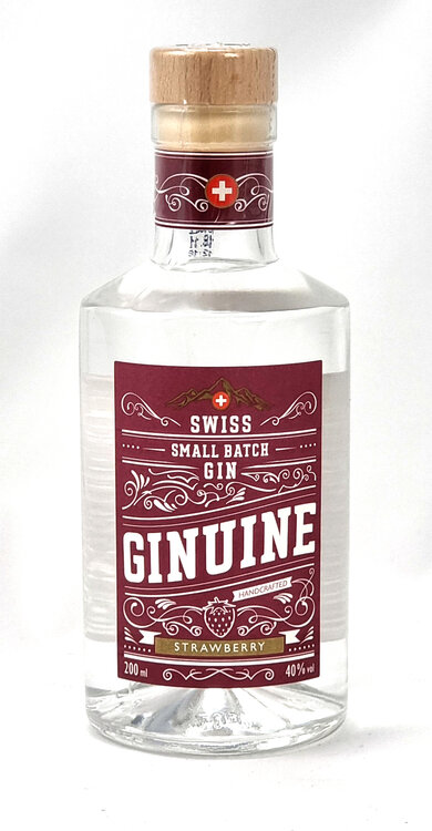 Gin Ginuine Strawberry Swiss Small Batch Gin