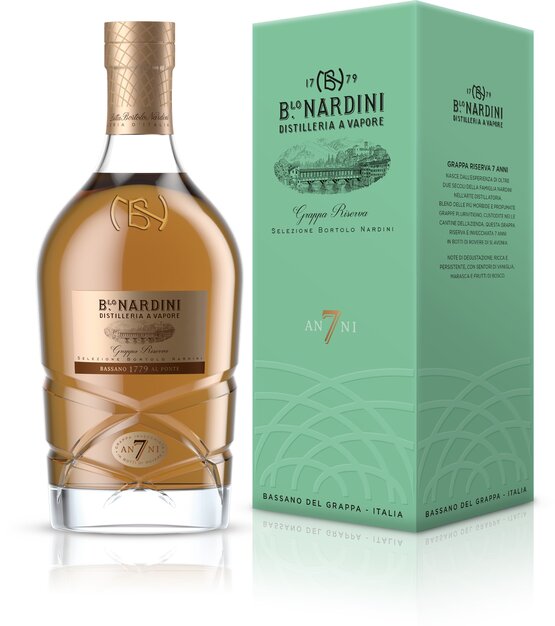 Grappa Nardini Bortolo Selection 7 anni Geschenkpackung 