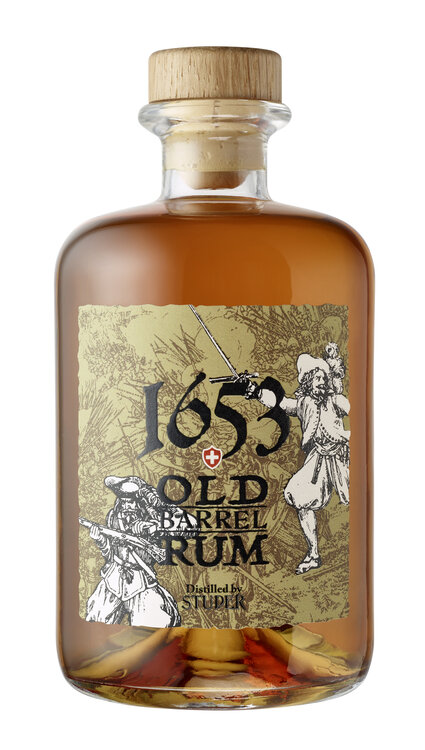 Old Barrel 1653 Swiss Rum 50 cl distilled by Studer & Co Escholzmatt LU