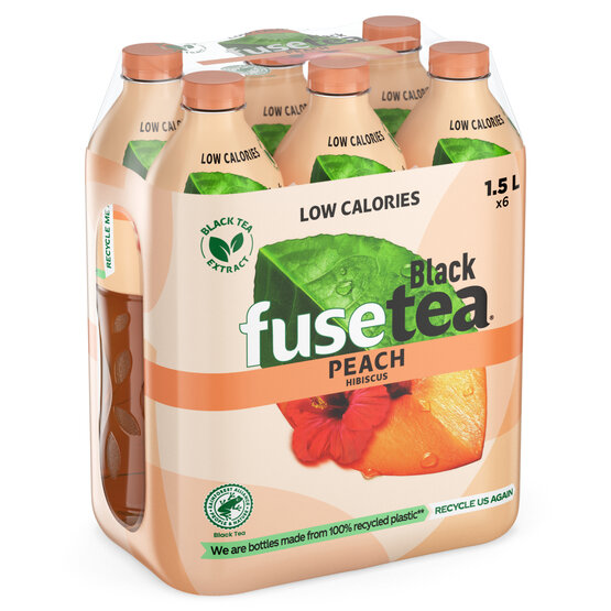Fusetea Peach Hibiscus 1.5 L PET 6-Pack