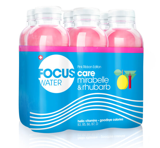 Focuswater Care Mirabelle & Rhabarber PET, 6-Pack