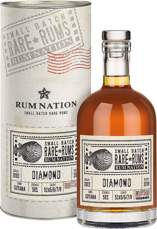 Rum Nation Guyana Diamond 2003 / 15 years old (solange Vorrat)